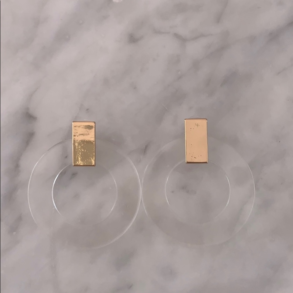 Clear hoop earrings